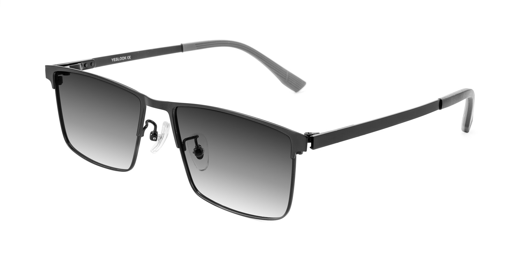 Angle of Leeth in Black with Gray Gradient Lenses