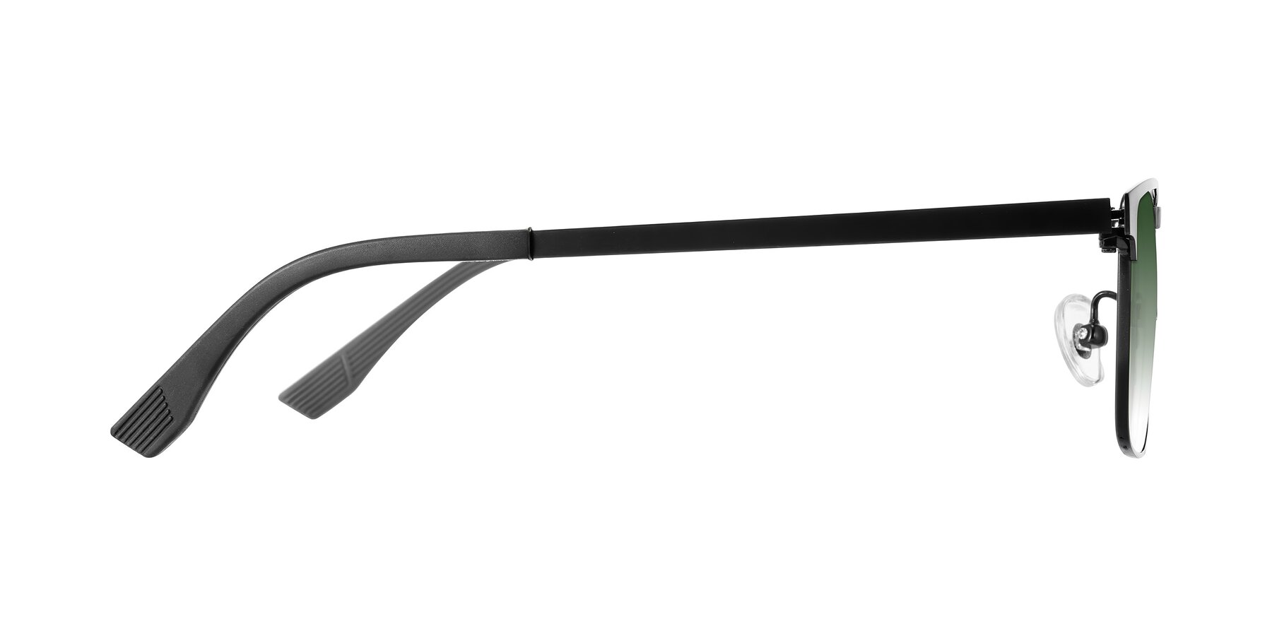 Side of Leeth in Black with Green Gradient Lenses