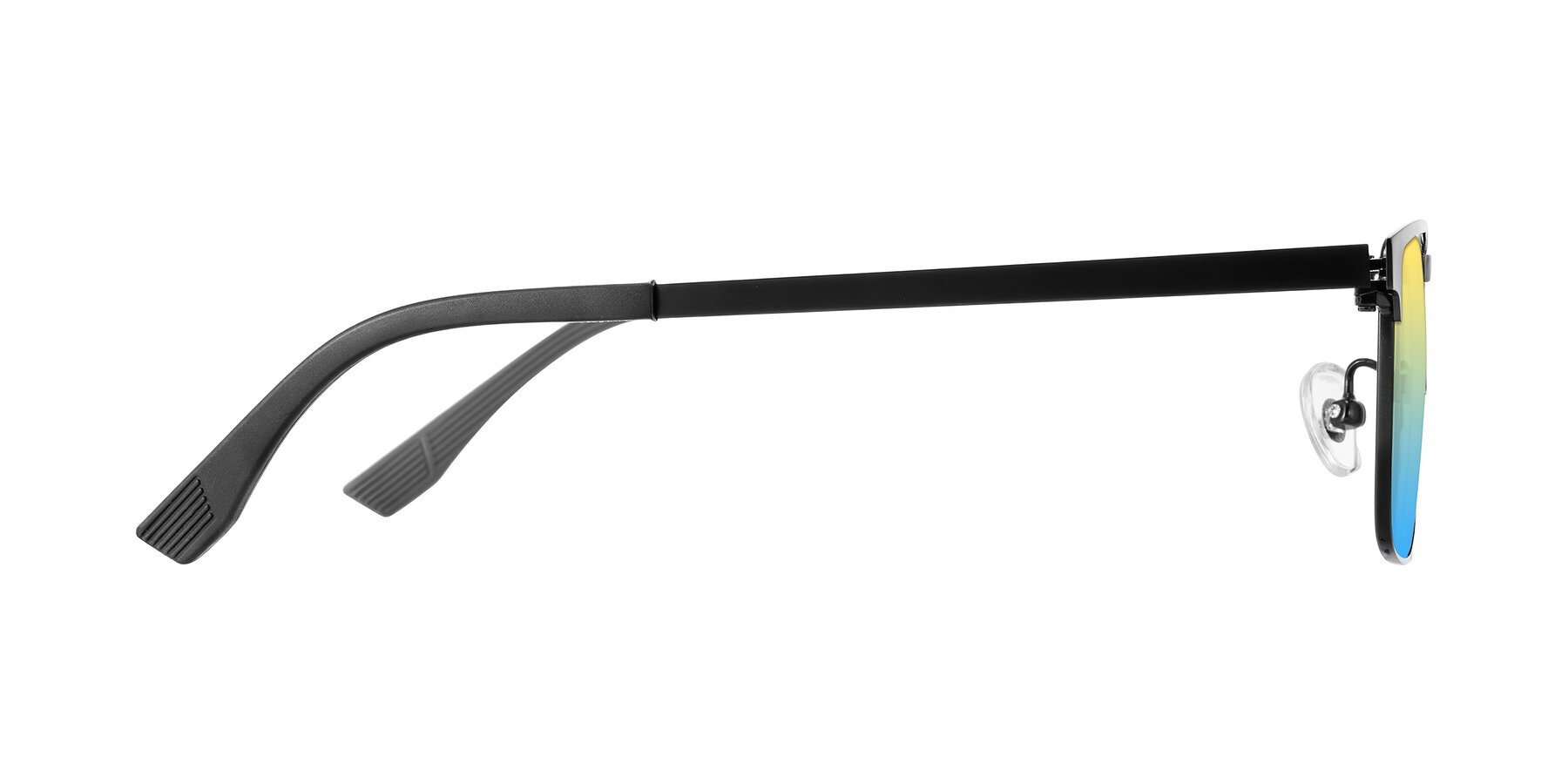 Side of Leeth in Black with Yellow / Blue Gradient Lenses