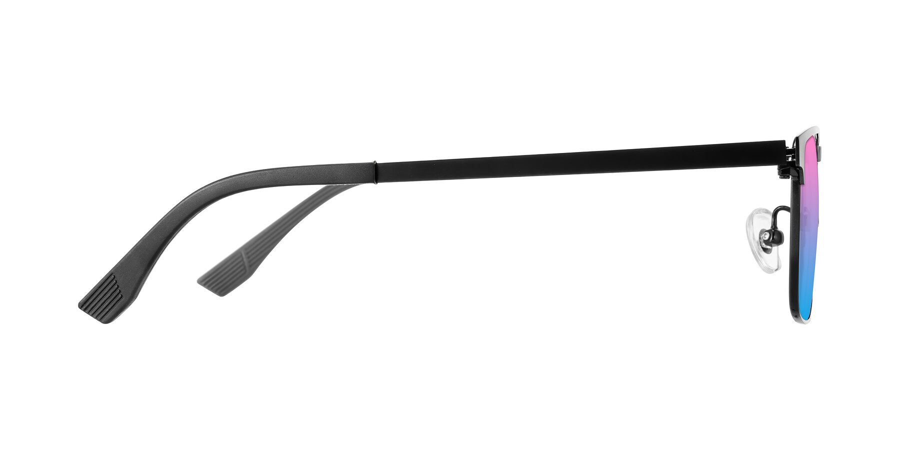 Side of Leeth in Black with Pink / Blue Gradient Lenses