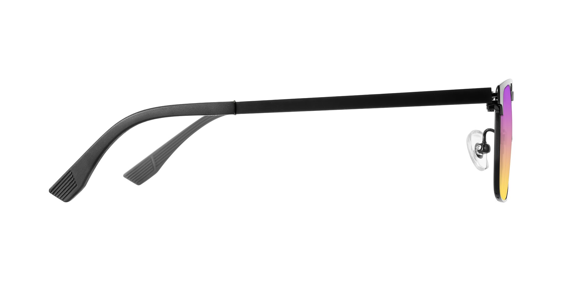 Side of Leeth in Black with Purple / Yellow Gradient Lenses