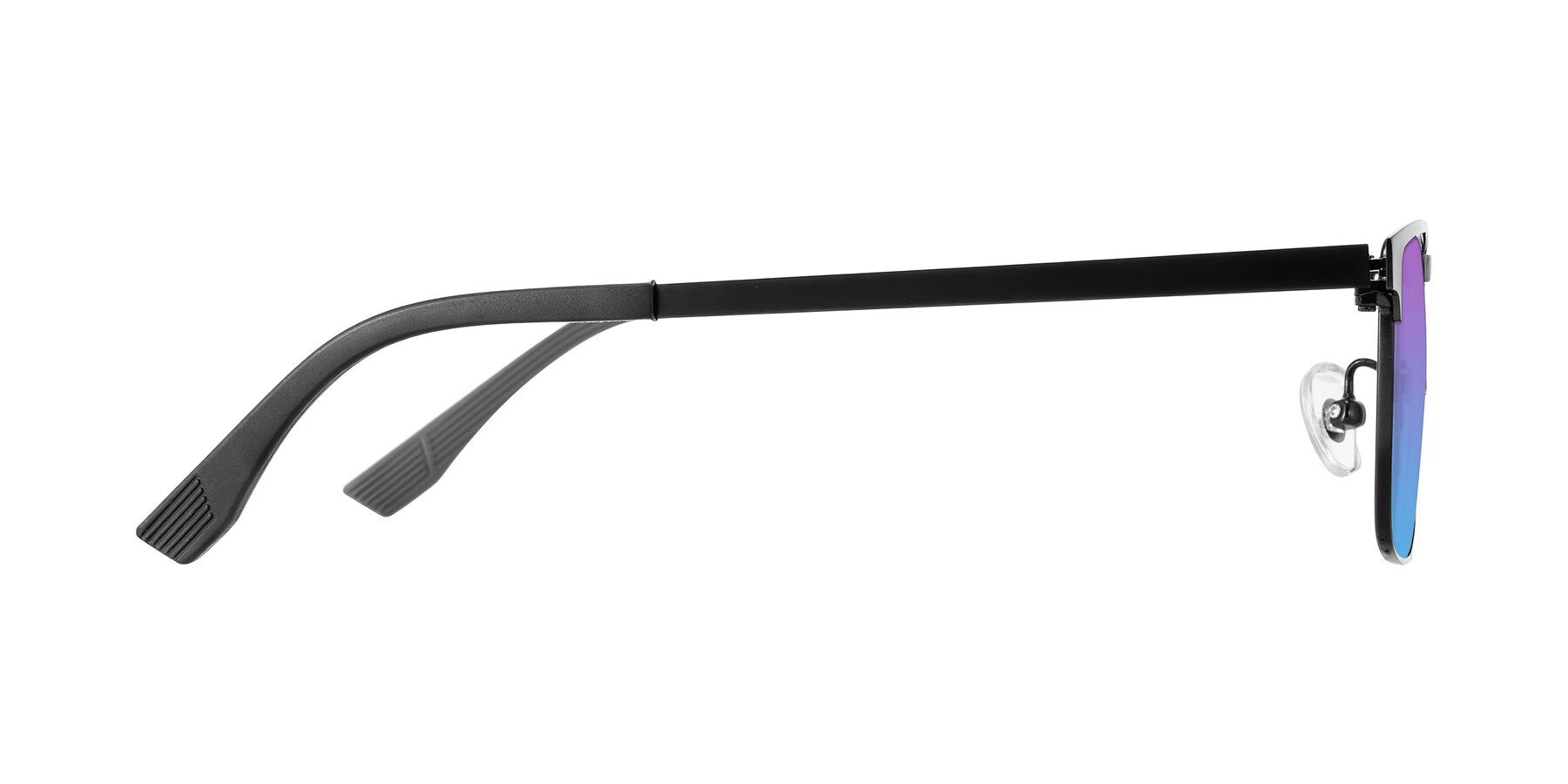 Side of Leeth in Black with Purple / Blue Gradient Lenses