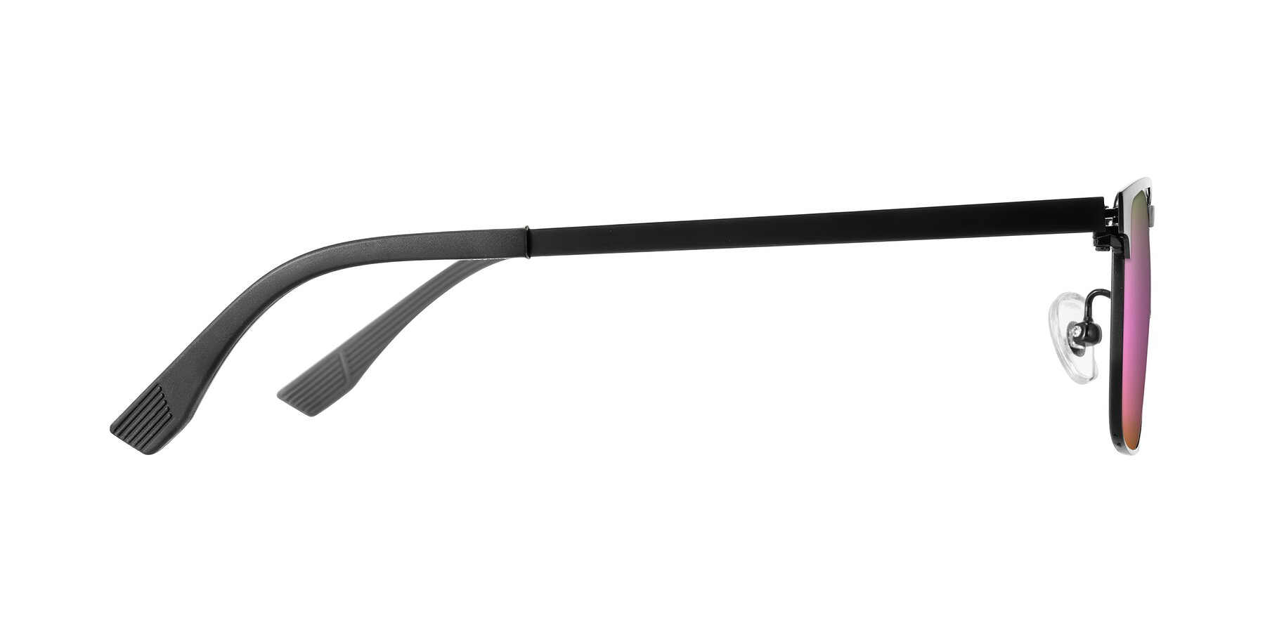 Side of Leeth in Black with Pink Mirrored Lenses