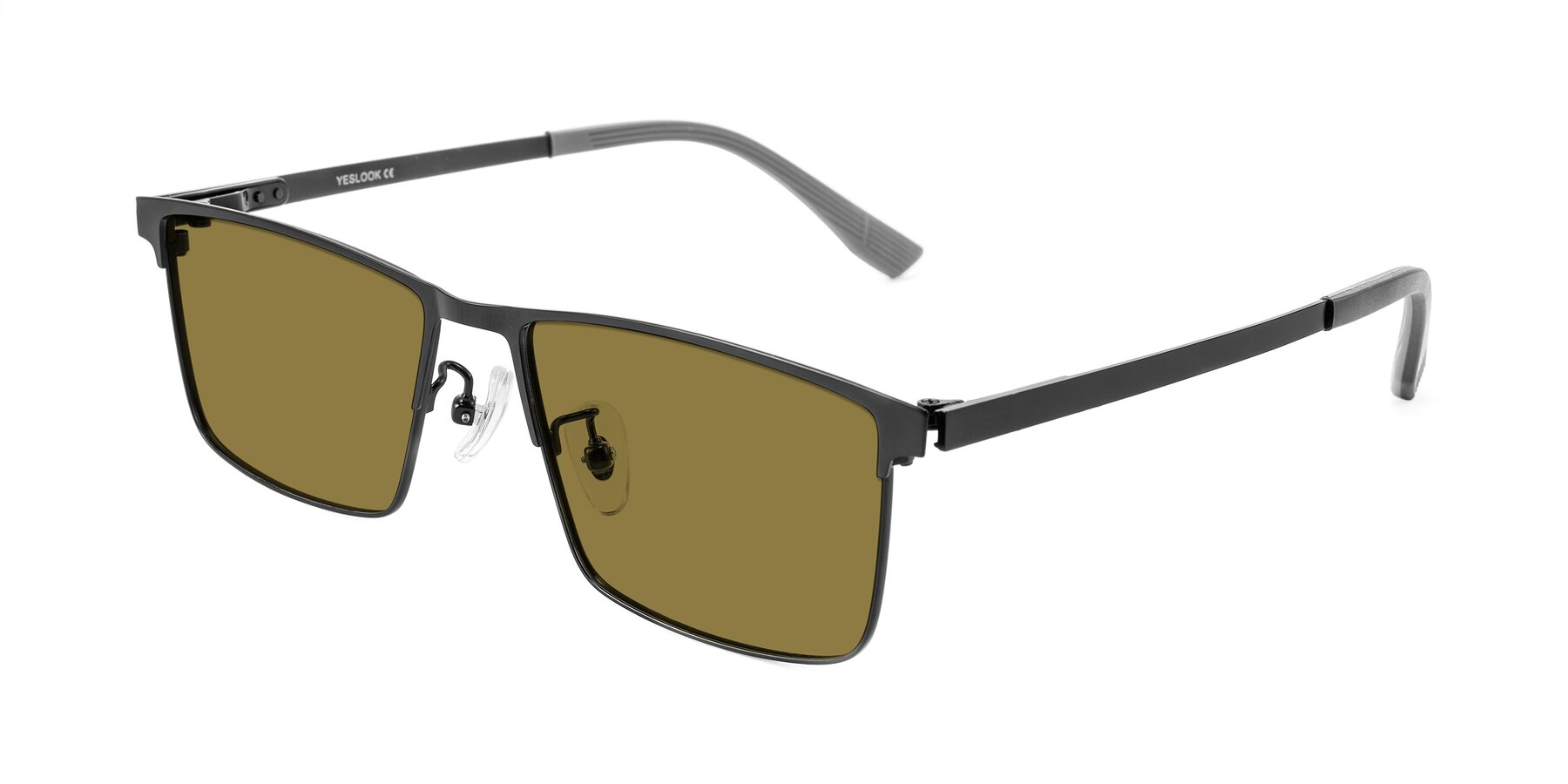 Angle of Leeth in Black with Brown Polarized Lenses