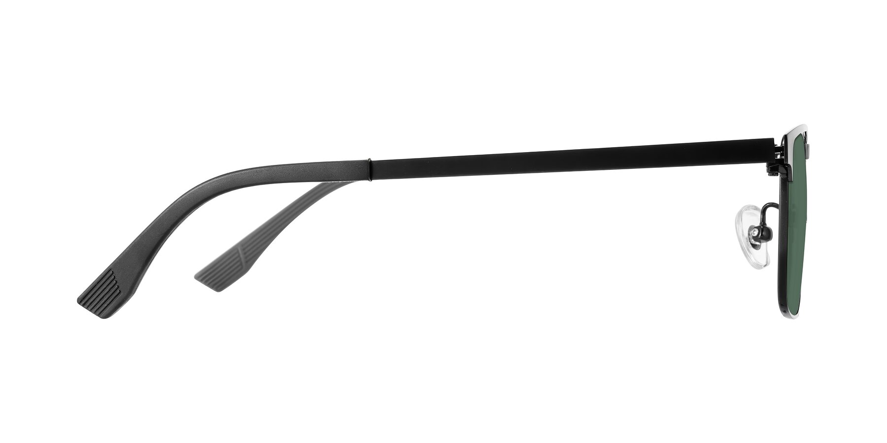 Side of Leeth in Black with Green Polarized Lenses