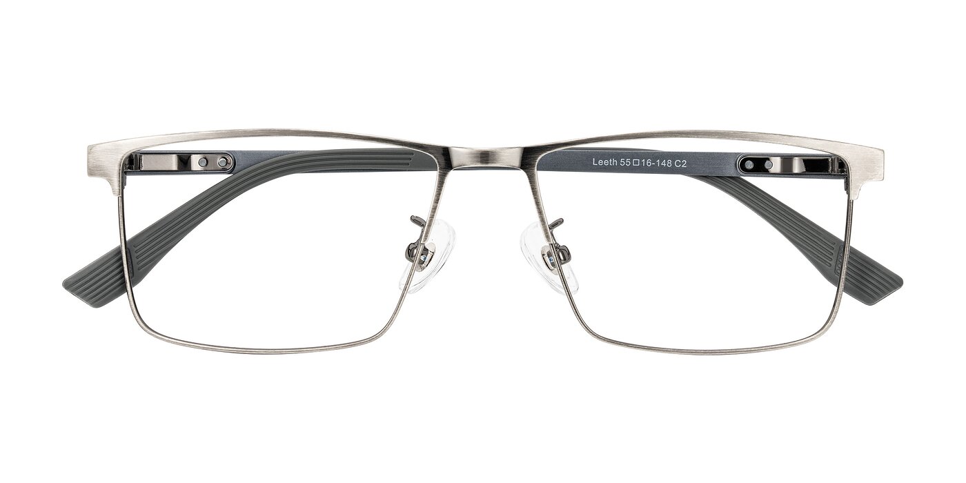 Leeth - Brushed Silver Reading Glasses