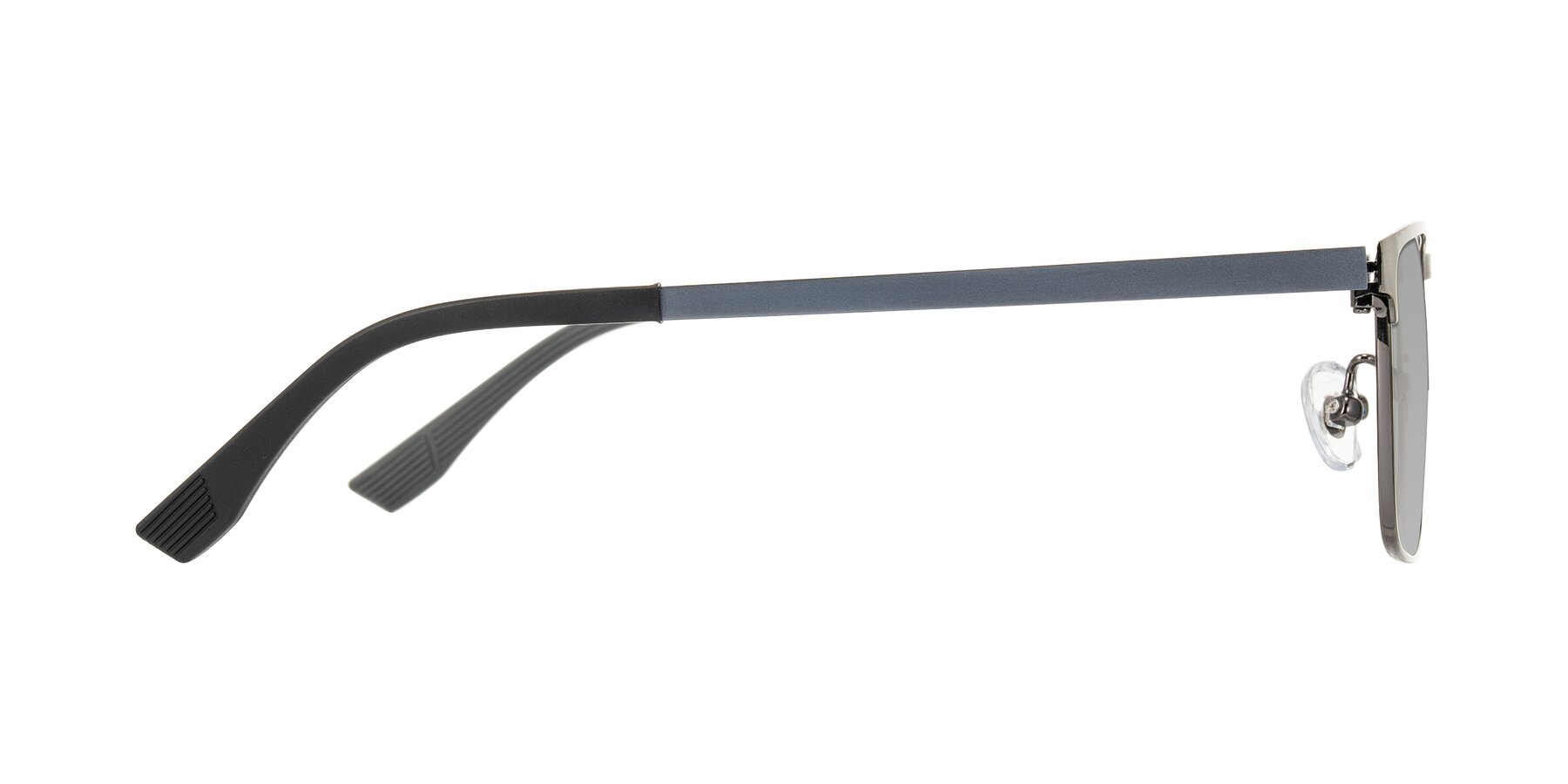 Side of Leeth in Brushed Silver with Light Gray Tinted Lenses