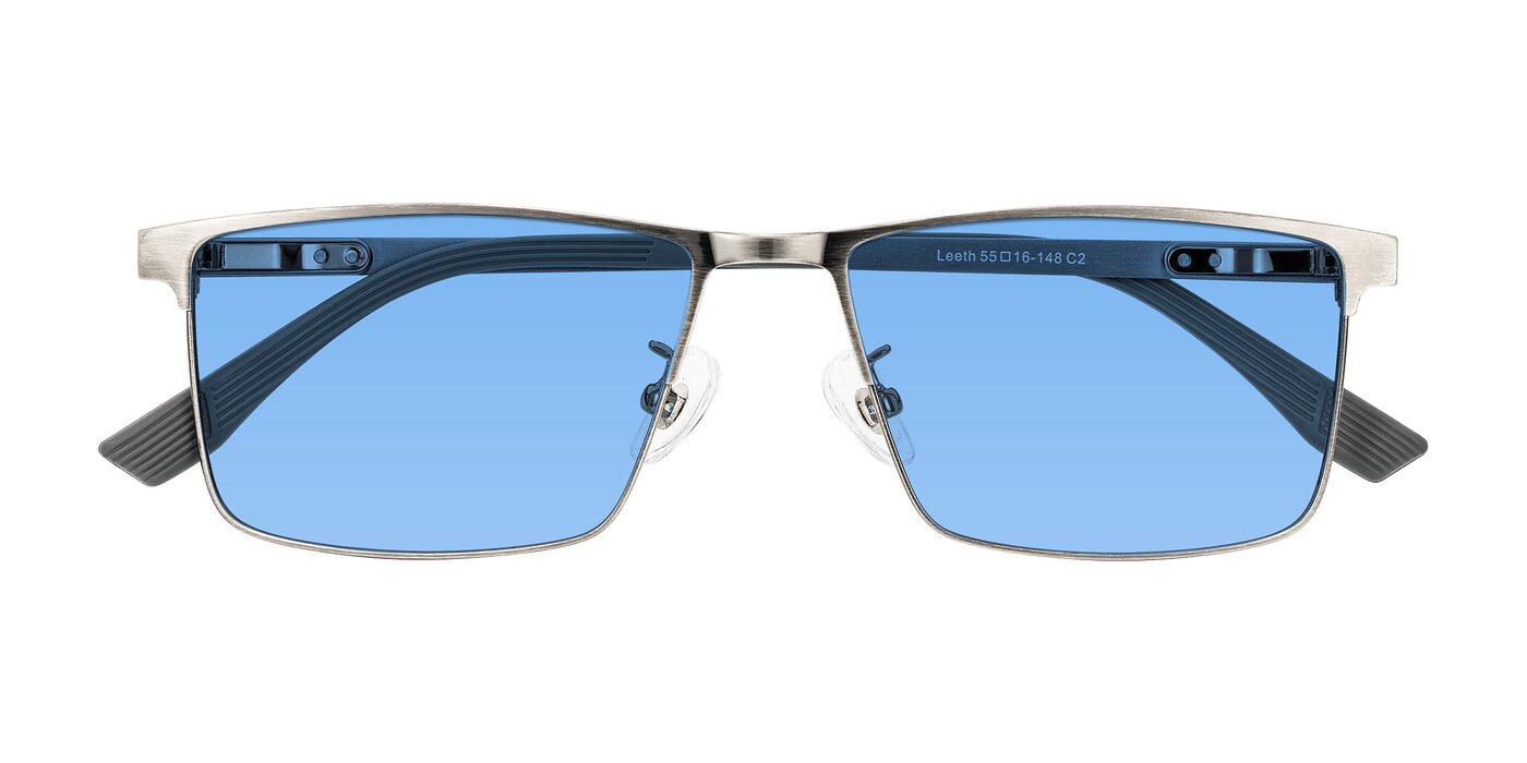 Leeth - Brushed Silver Tinted Sunglasses