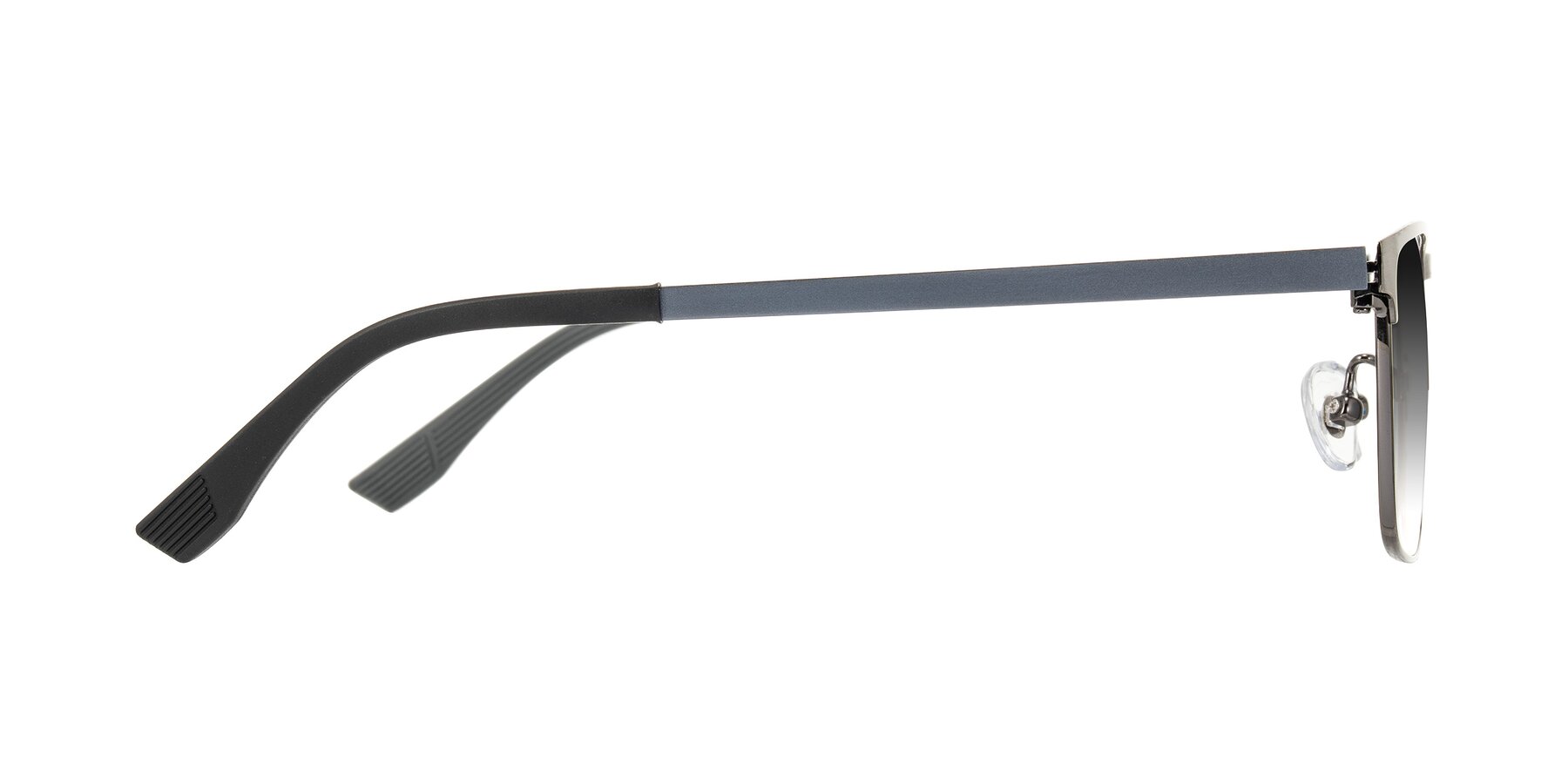 Side of Leeth in Brushed Silver with Gray Gradient Lenses
