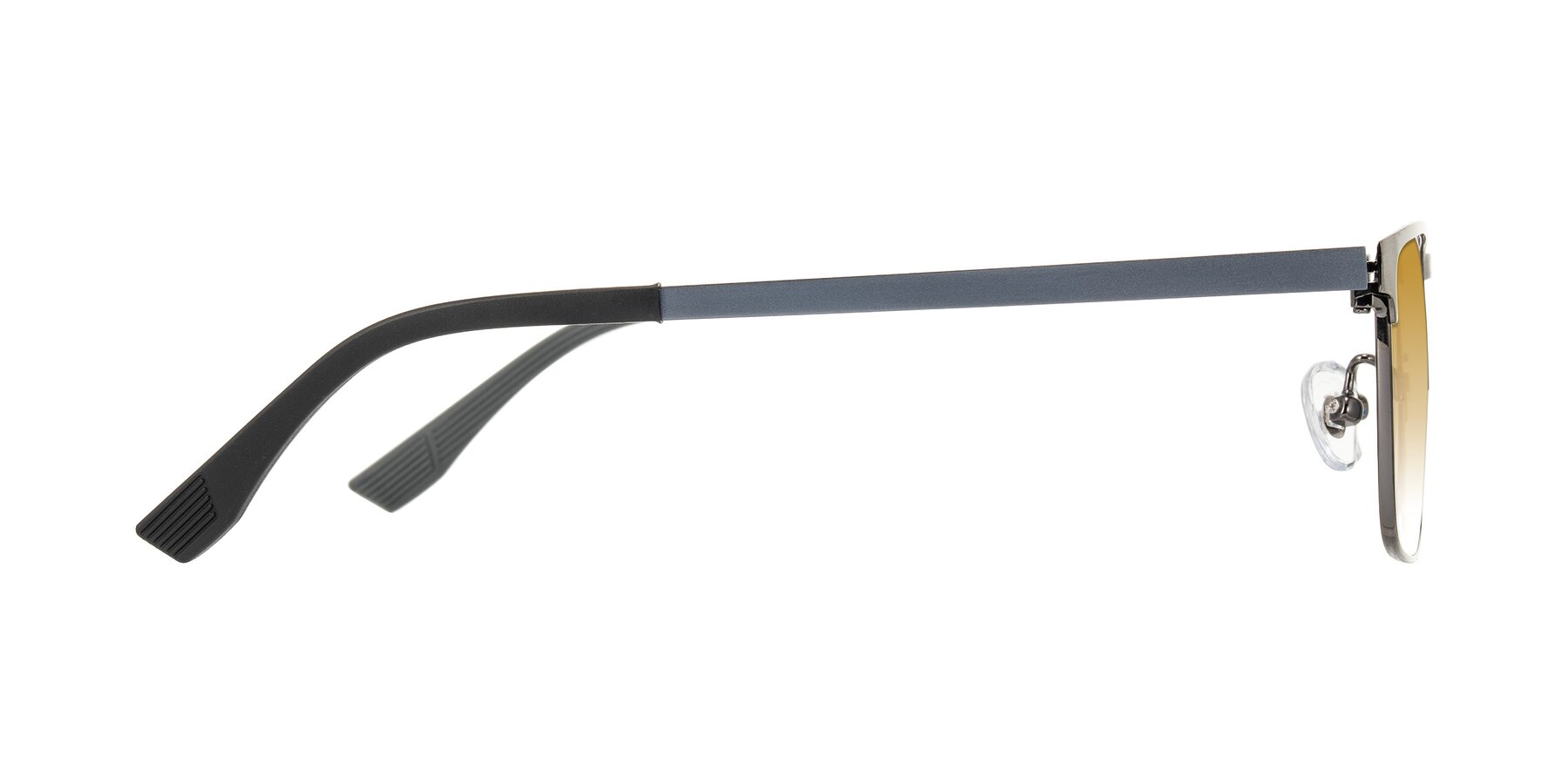 Side of Leeth in Brushed Silver with Champagne Gradient Lenses