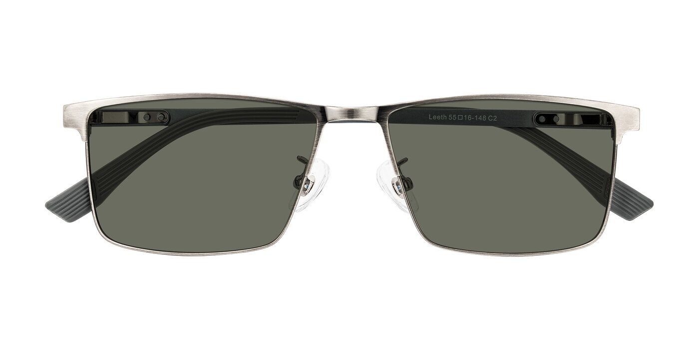Leeth - Brushed Silver Polarized Sunglasses
