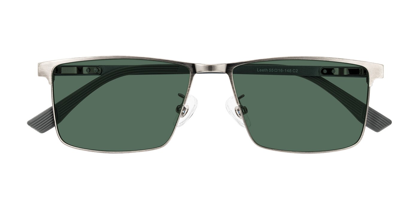 Leeth - Brushed Silver Polarized Sunglasses