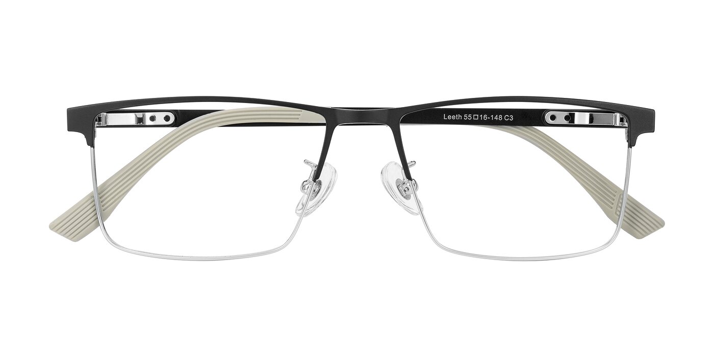 Leeth - Dark Gray/Silver Eyeglasses