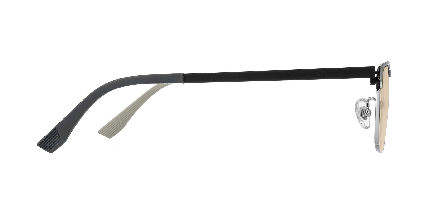Side of Leeth in Dark Gray/Silver with Light Brown Tinted Lenses