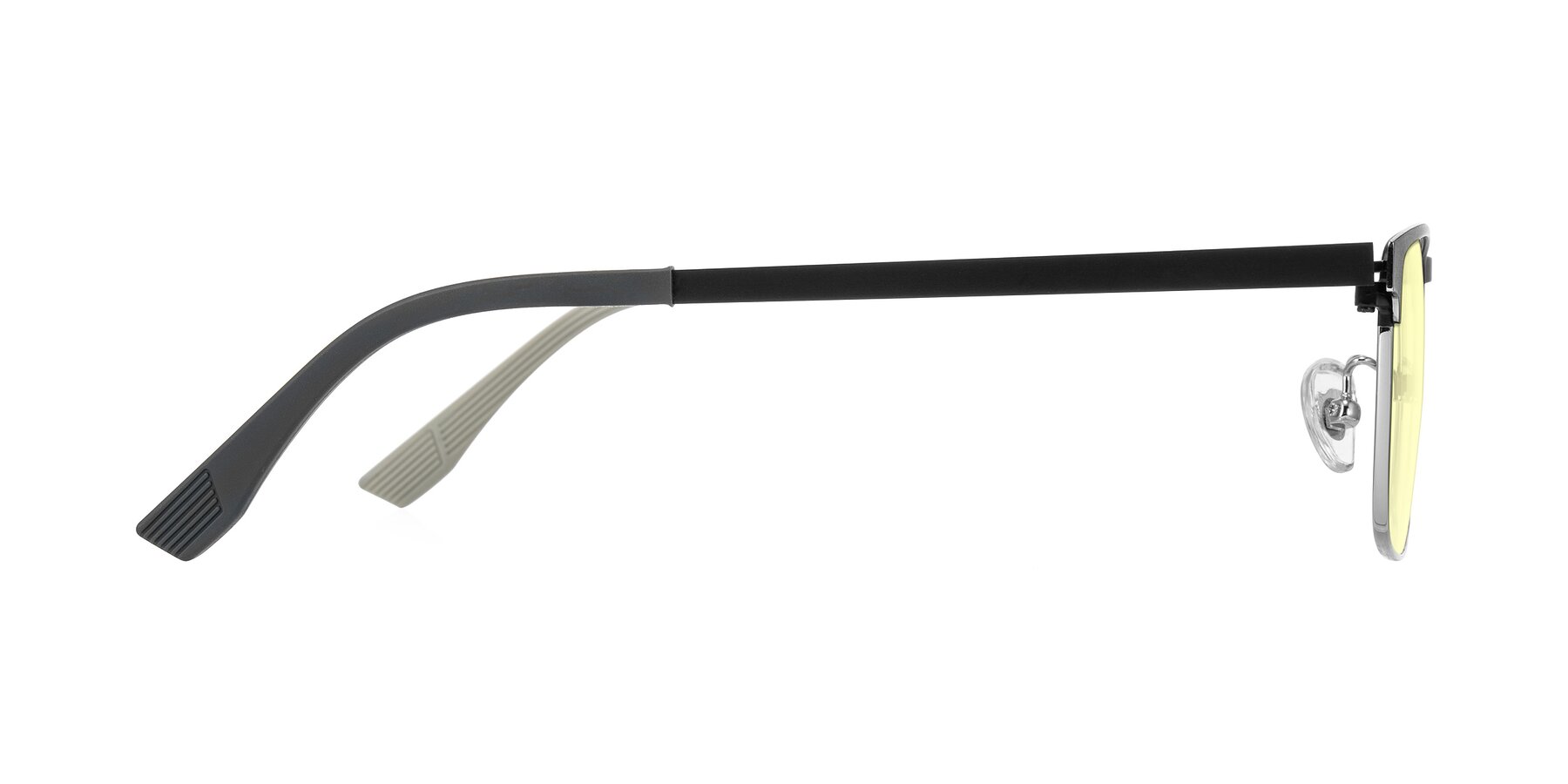 Side of Leeth in Dark Gray/Silver with Light Yellow Tinted Lenses
