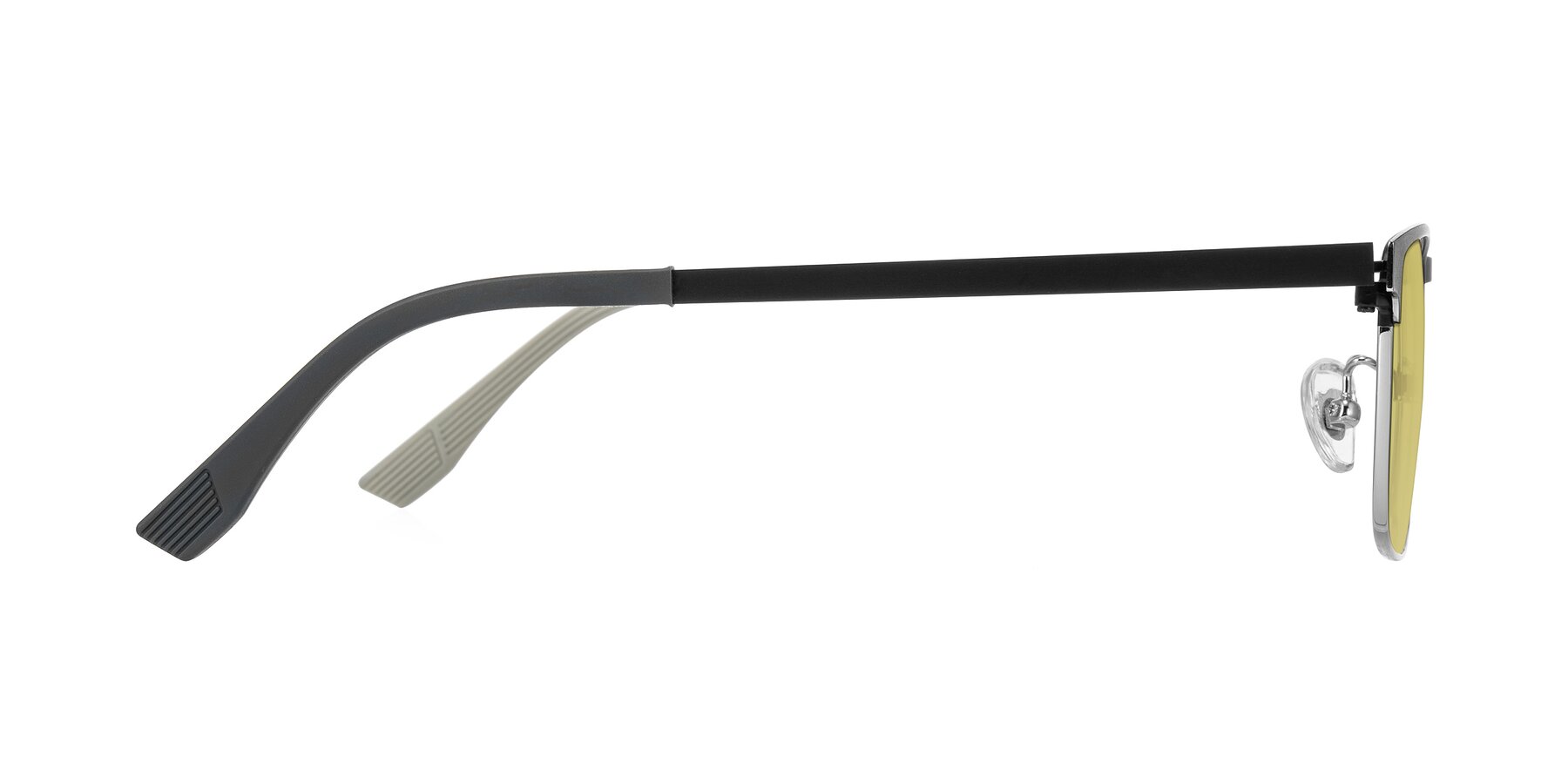 Side of Leeth in Dark Gray/Silver with Medium Champagne Tinted Lenses