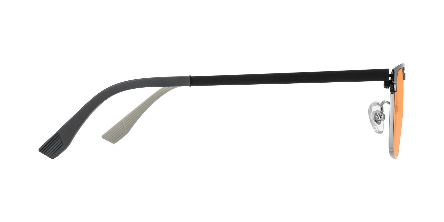 Side of Leeth in Dark Gray/Silver with Medium Orange Tinted Lenses
