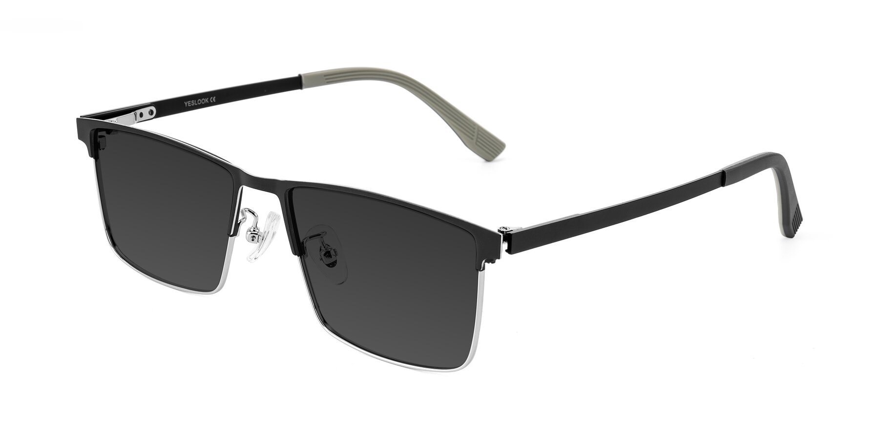 Angle of Leeth in Dark Gray/Silver with Gray Tinted Lenses