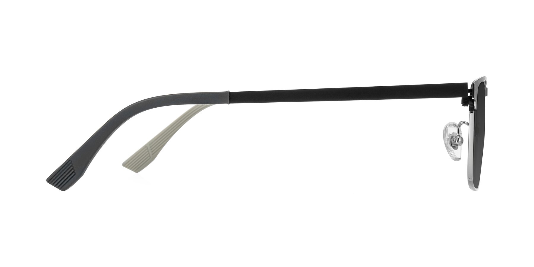 Side of Leeth in Dark Gray/Silver with Gray Tinted Lenses