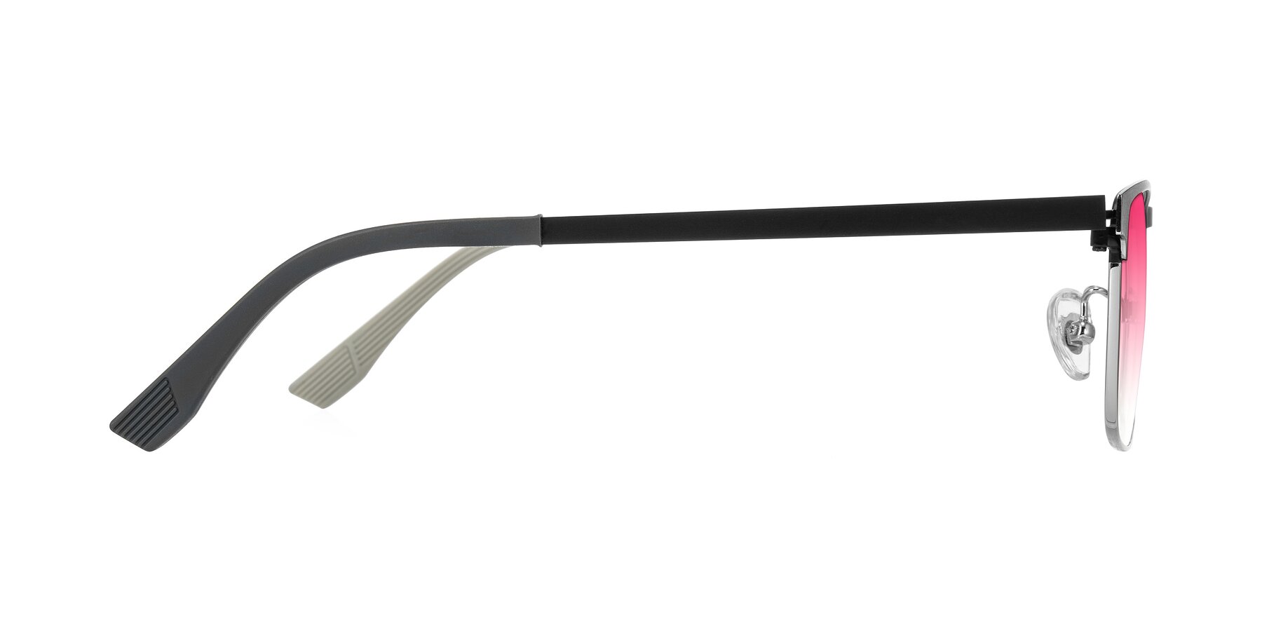 Side of Leeth in Dark Gray/Silver with Pink Gradient Lenses