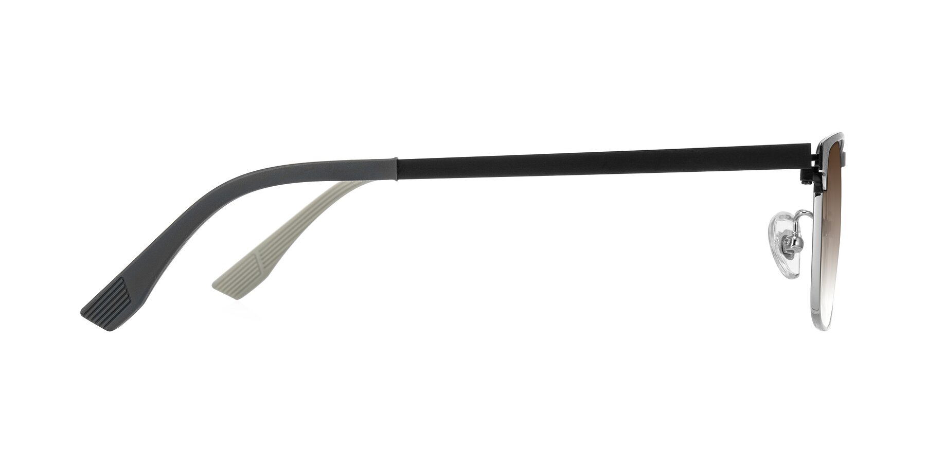 Side of Leeth in Dark Gray/Silver with Brown Gradient Lenses