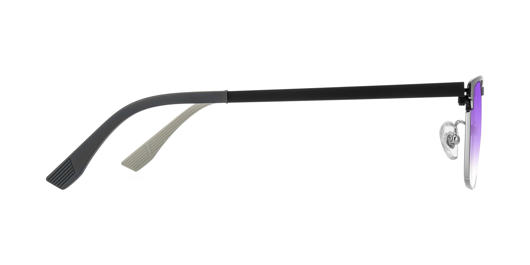 Side of Leeth in Dark Gray/Silver with Purple Gradient Lenses