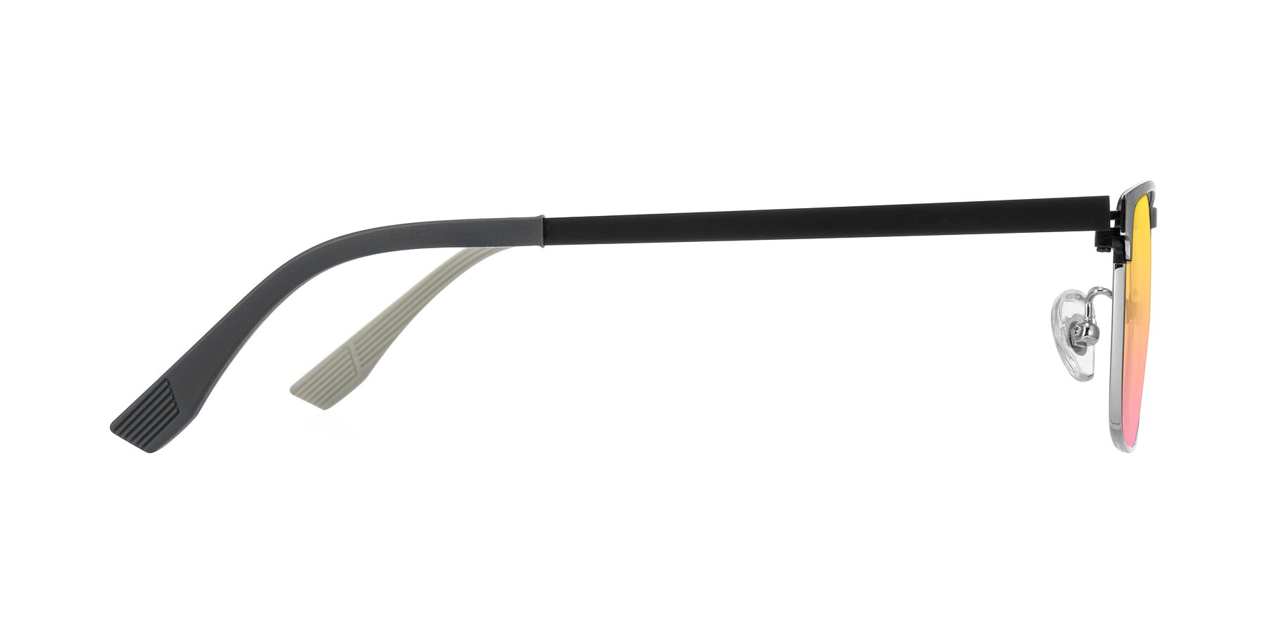 Side of Leeth in Dark Gray/Silver with Yellow / Pink Gradient Lenses