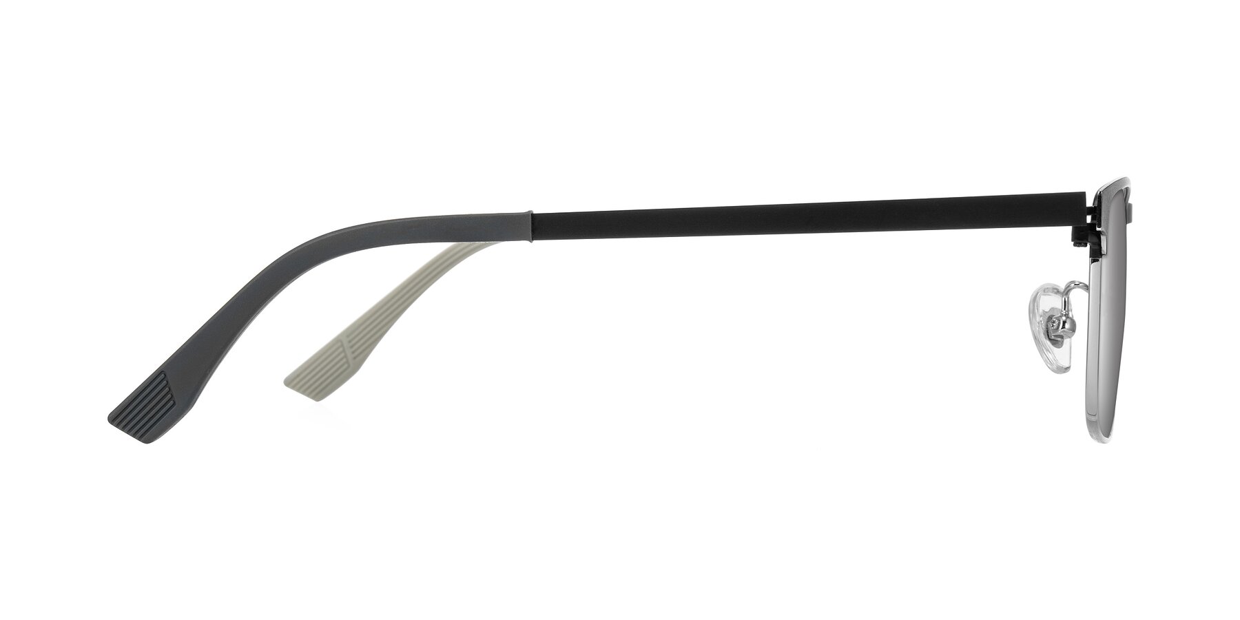 Side of Leeth in Dark Gray/Silver with Silver Mirrored Lenses