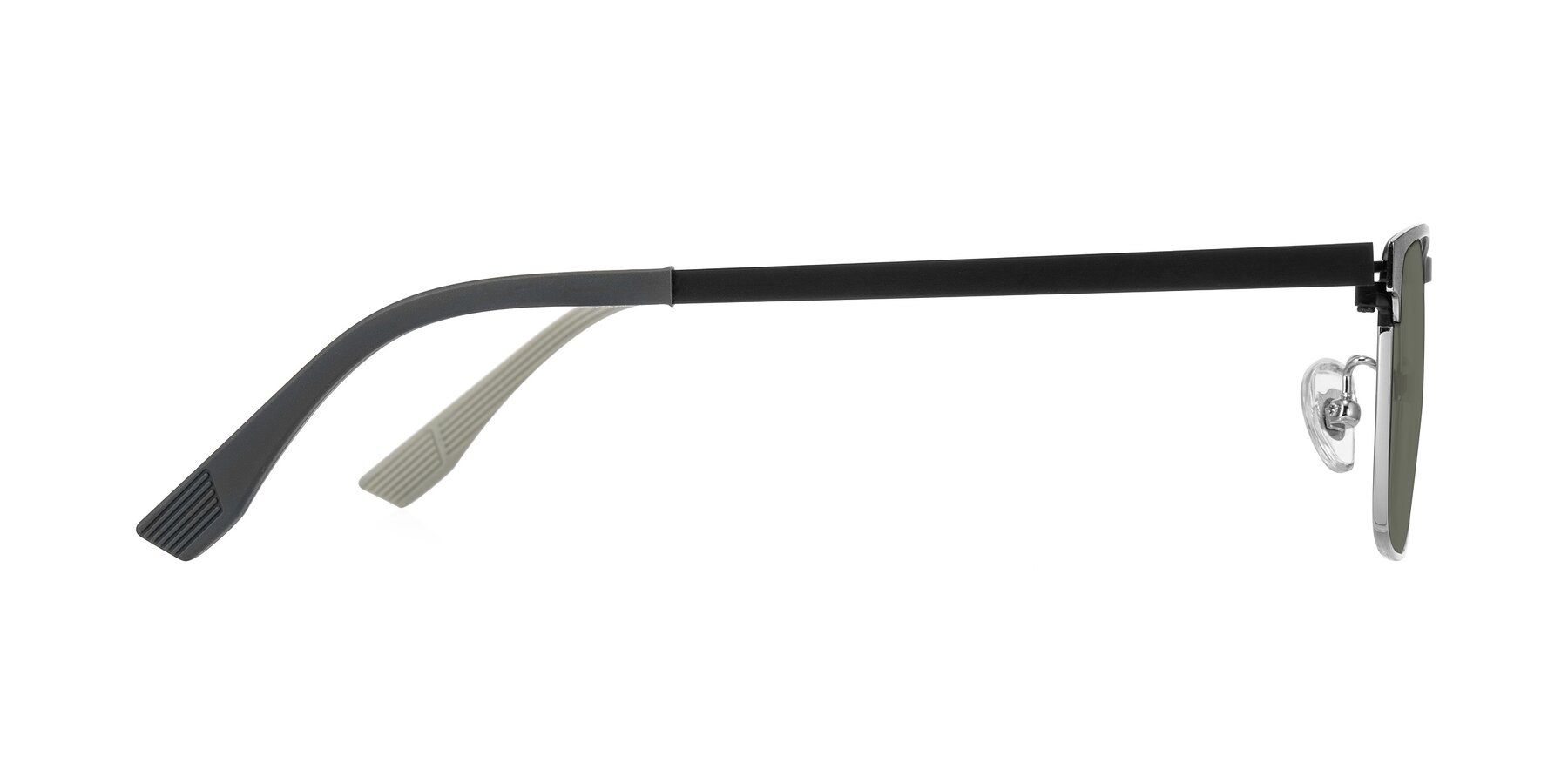 Side of Leeth in Dark Gray/Silver with Gray Polarized Lenses