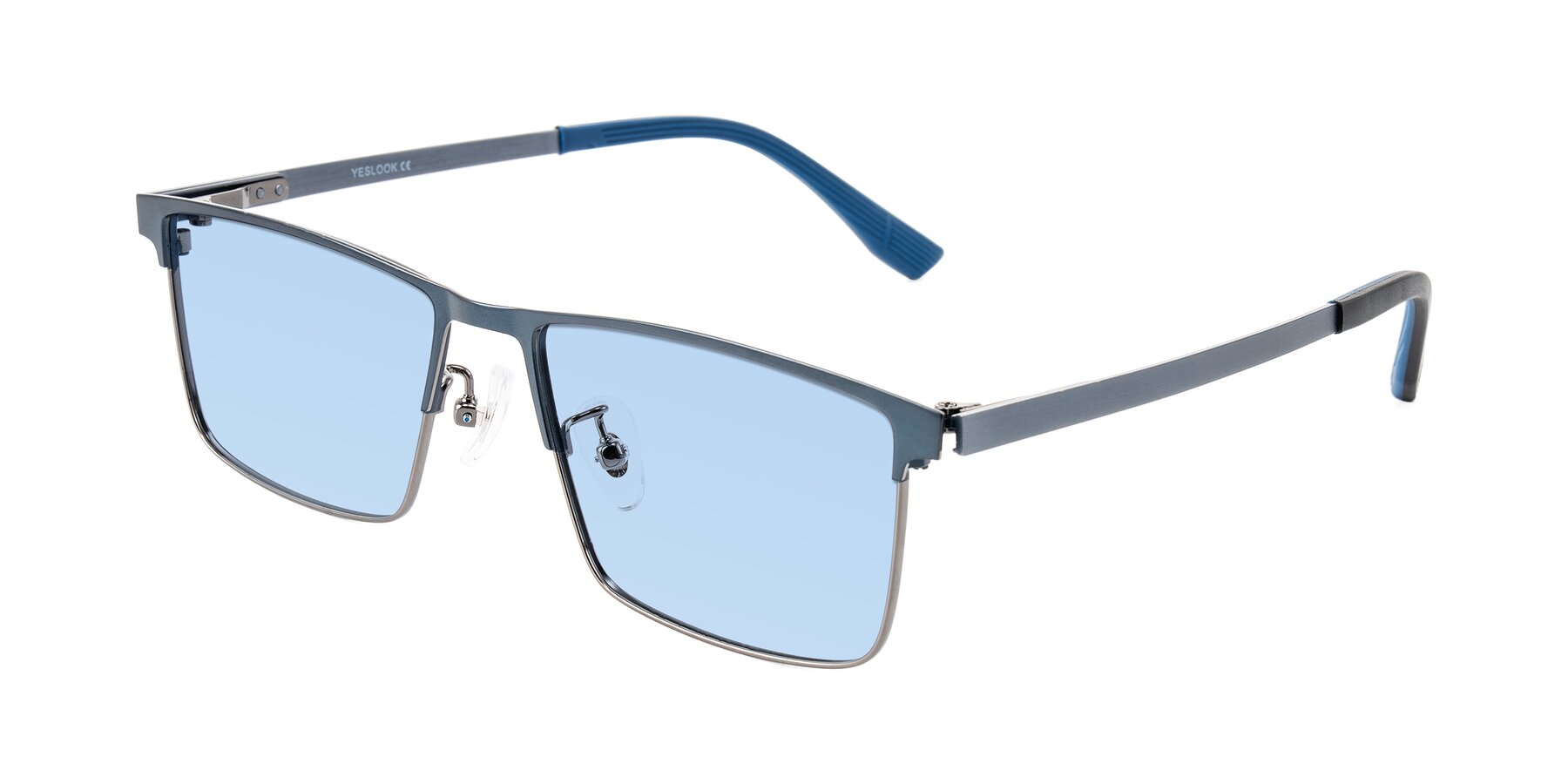 Angle of Leeth in Blue/Gunmetal with Light Blue Tinted Lenses