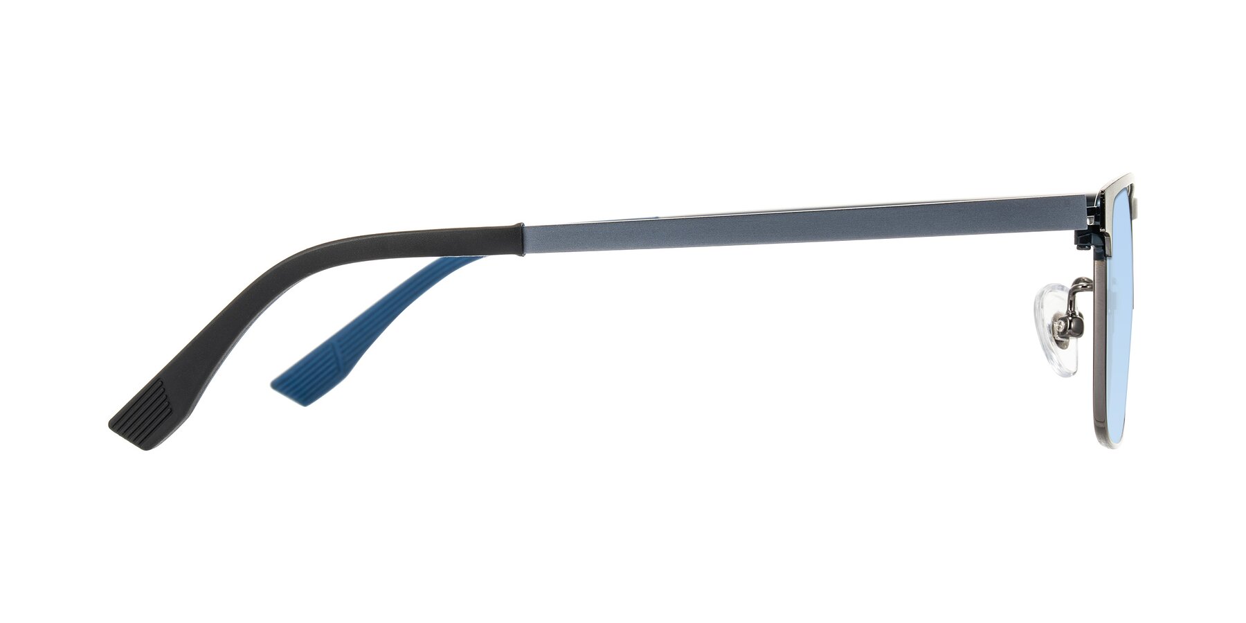Side of Leeth in Blue/Gunmetal with Light Blue Tinted Lenses