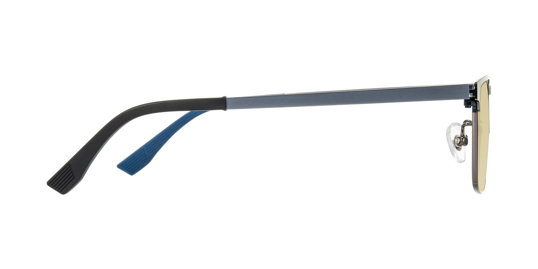 Side of Leeth in Blue/Gunmetal with Light Champagne Tinted Lenses
