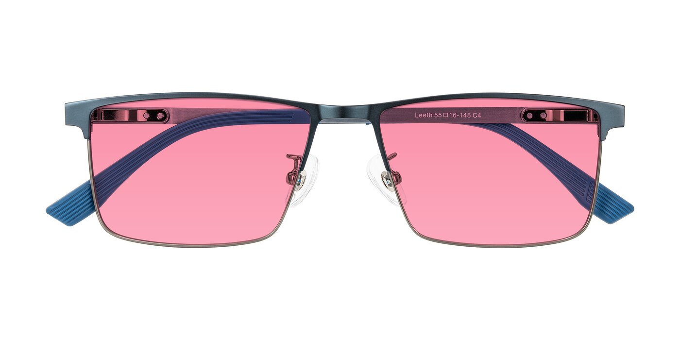 Leeth - Blue/Gunmetal Tinted Sunglasses