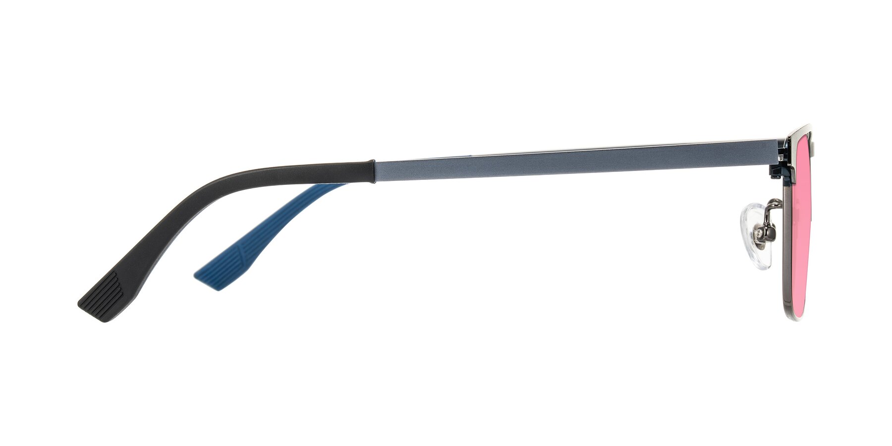 Side of Leeth in Blue/Gunmetal with Pink Tinted Lenses