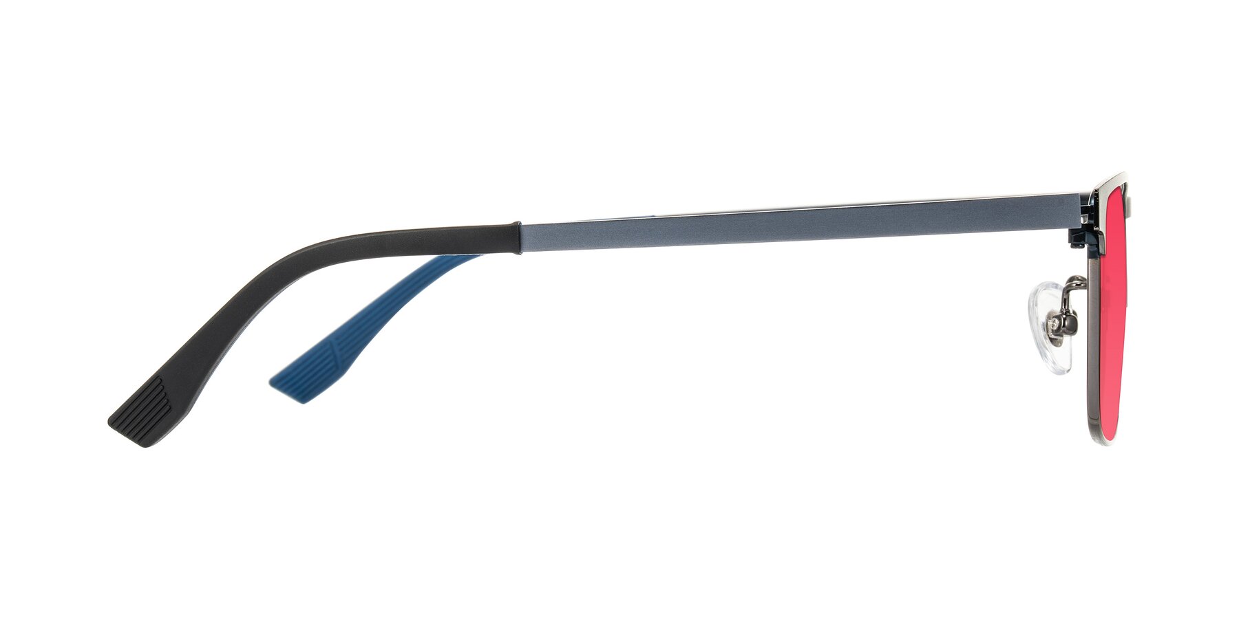 Side of Leeth in Blue/Gunmetal with Red Tinted Lenses