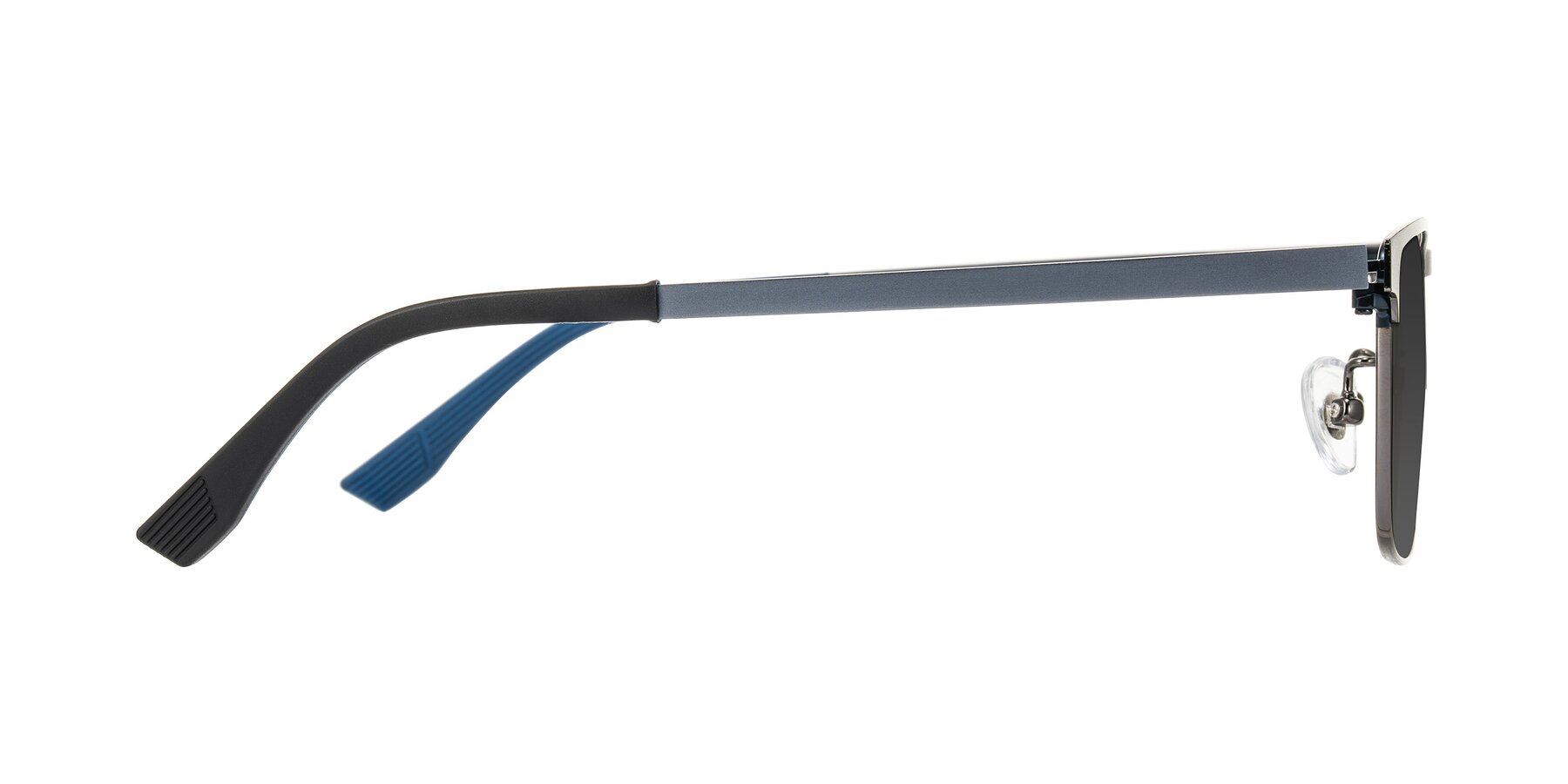 Side of Leeth in Blue/Gunmetal with Gray Tinted Lenses