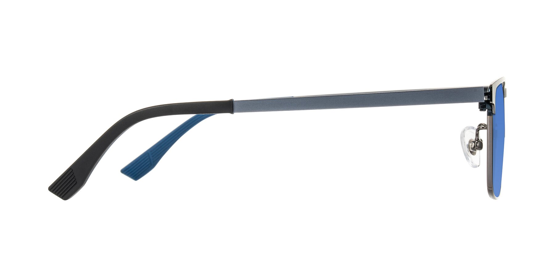 Side of Leeth in Blue/Gunmetal with Blue Tinted Lenses