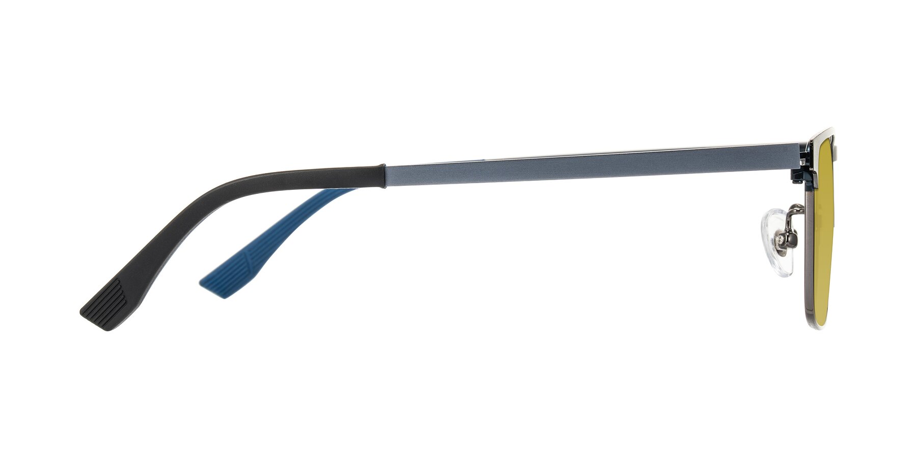 Side of Leeth in Blue/Gunmetal with Champagne Tinted Lenses