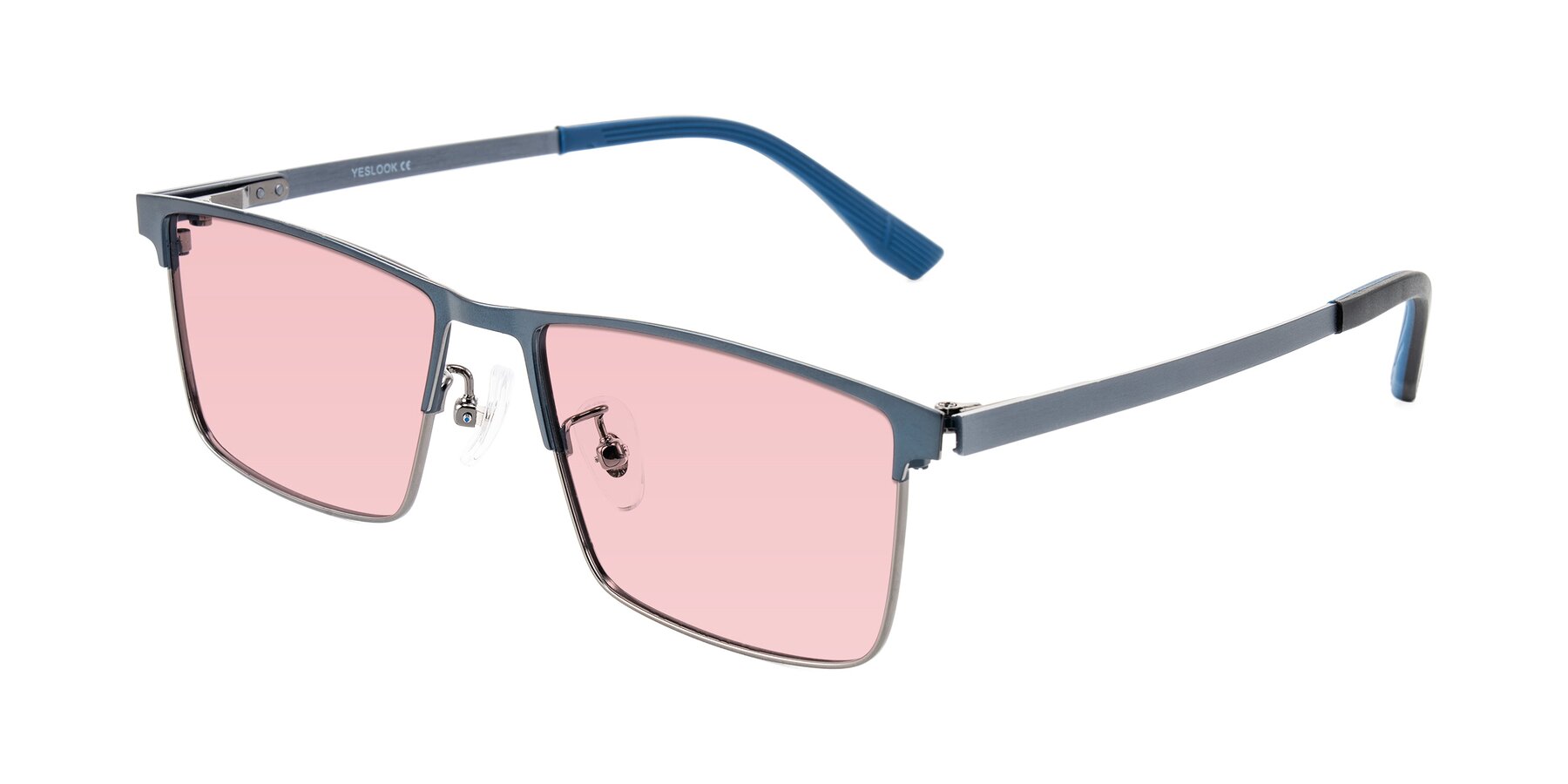 Angle of Leeth in Blue/Gunmetal with Light Garnet Tinted Lenses