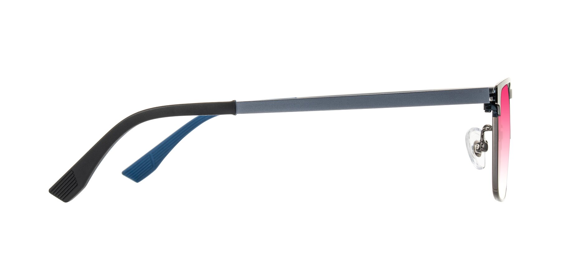 Side of Leeth in Blue/Gunmetal with Pink Gradient Lenses