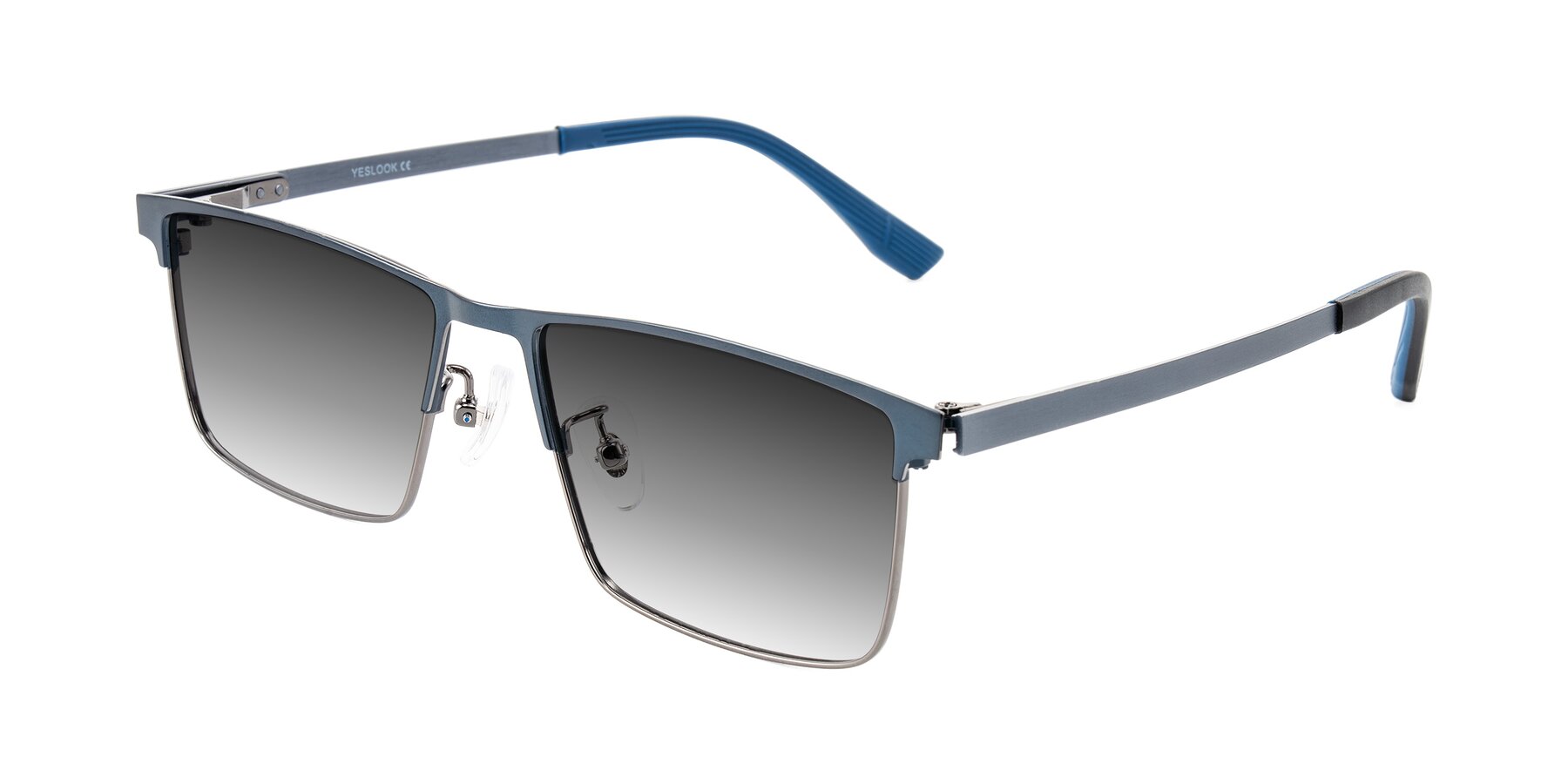 Angle of Leeth in Blue/Gunmetal with Gray Gradient Lenses