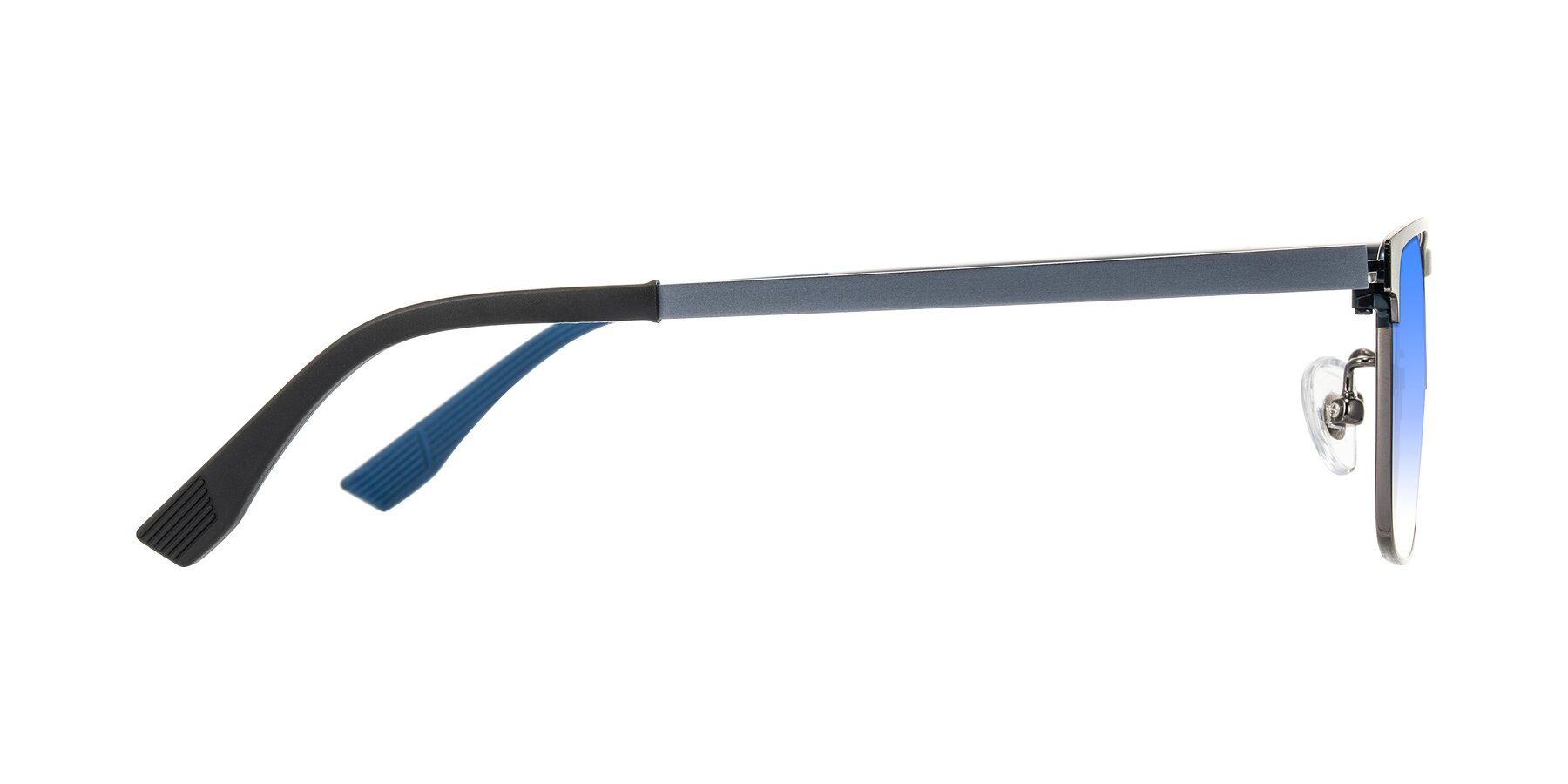 Side of Leeth in Blue/Gunmetal with Blue Gradient Lenses