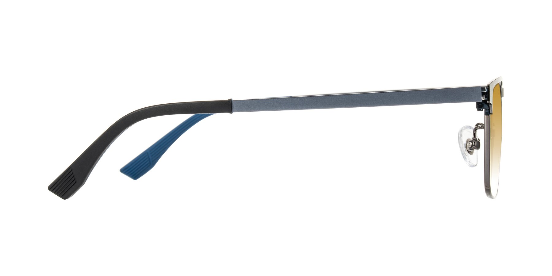 Side of Leeth in Blue/Gunmetal with Champagne Gradient Lenses