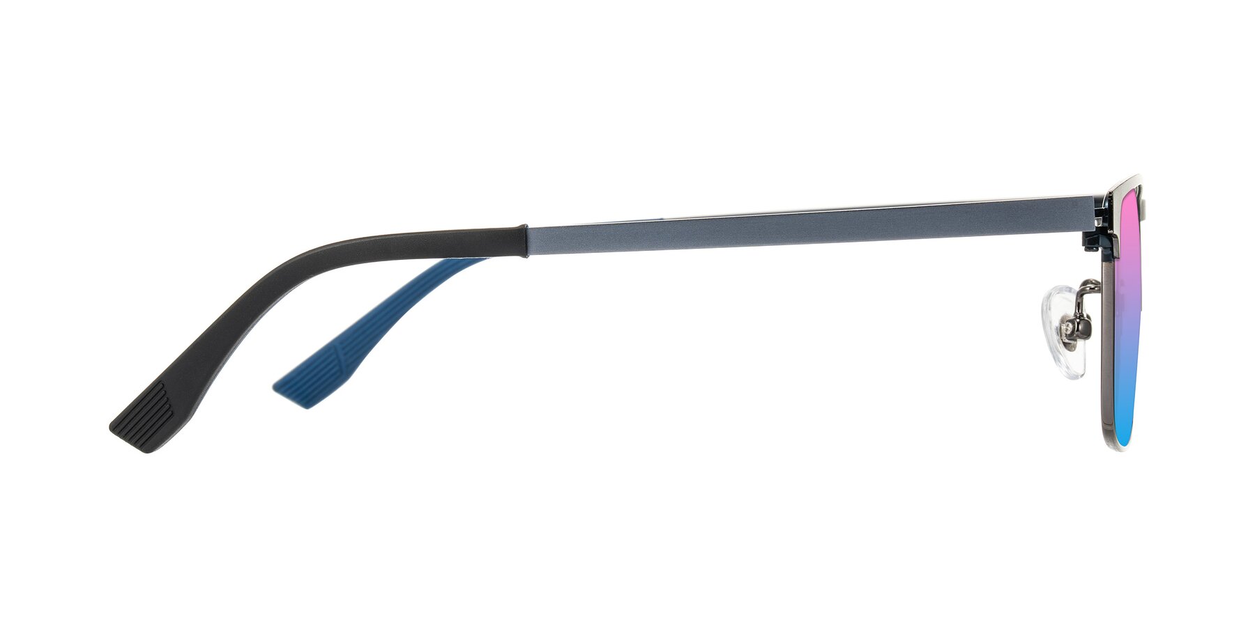 Side of Leeth in Blue/Gunmetal with Pink / Blue Gradient Lenses