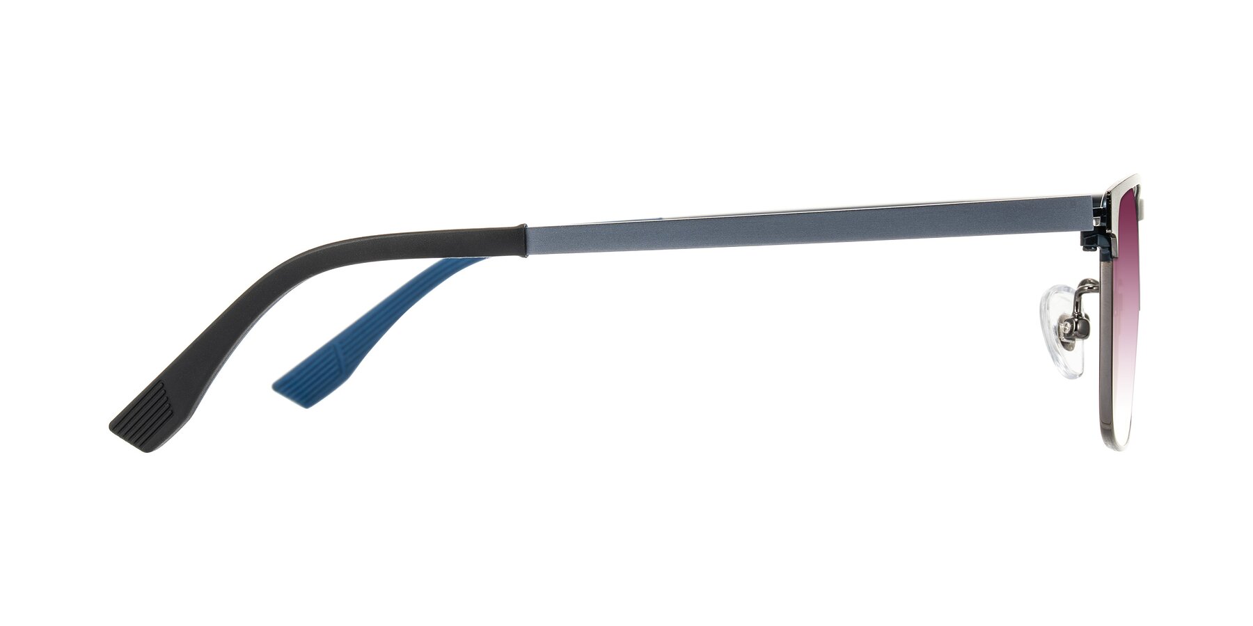 Side of Leeth in Blue/Gunmetal with Wine Gradient Lenses