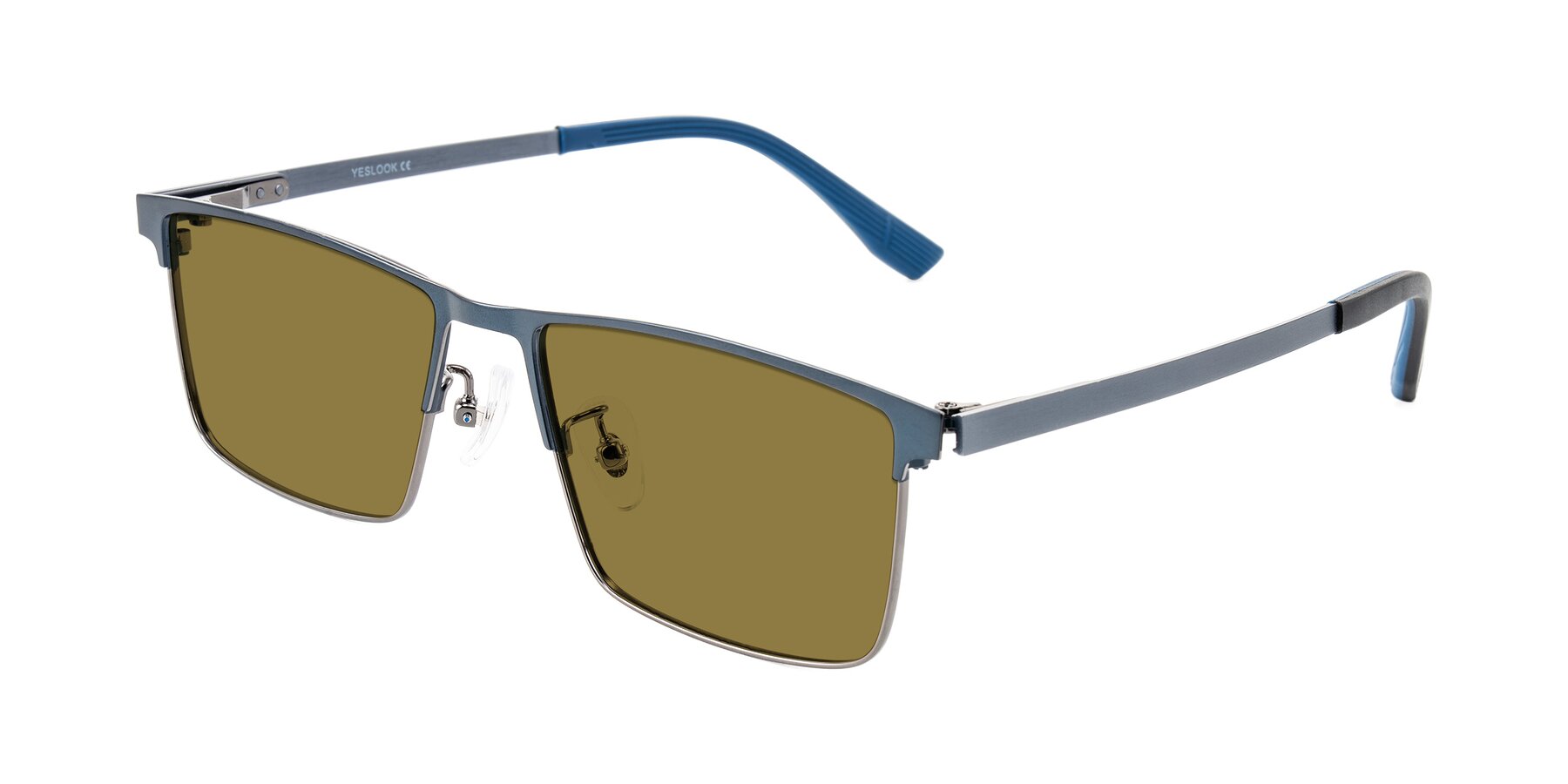 Angle of Leeth in Blue/Gunmetal with Brown Polarized Lenses