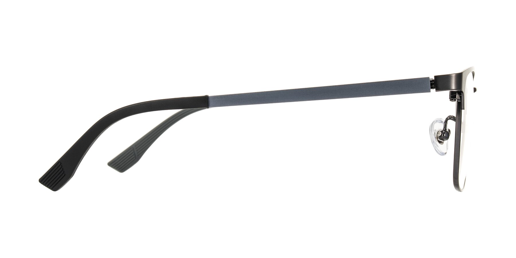 Side of Rosita in Gunmetal with Clear Eyeglass Lenses