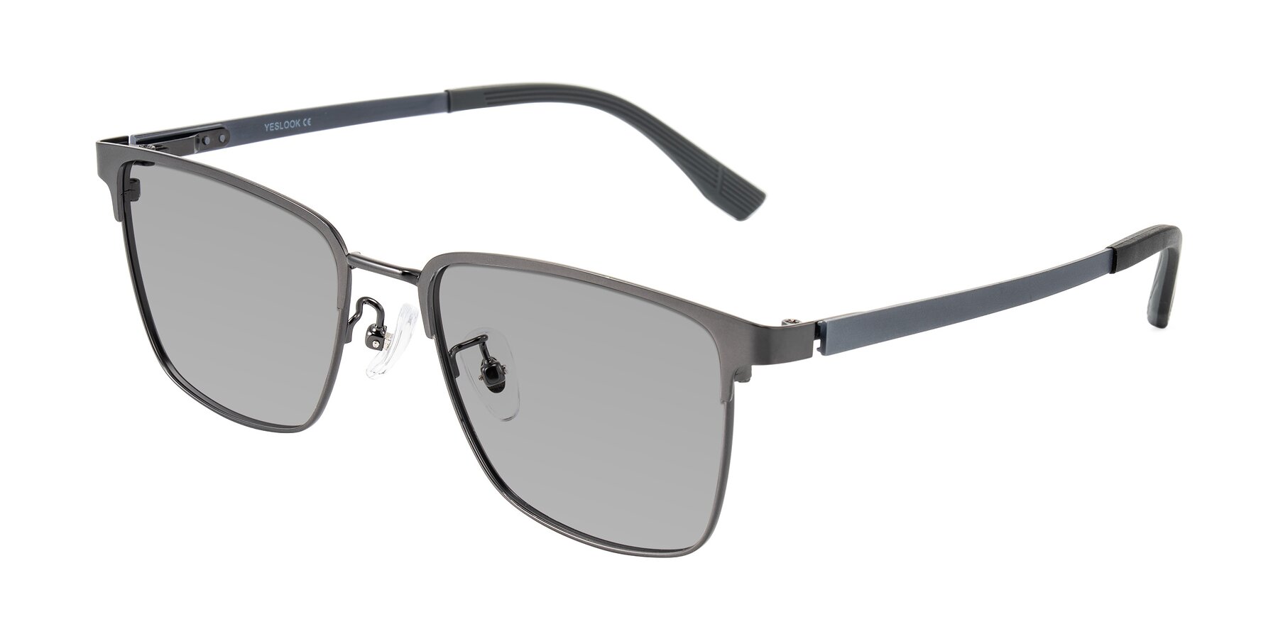 Angle of Rosita in Gunmetal with Light Gray Tinted Lenses