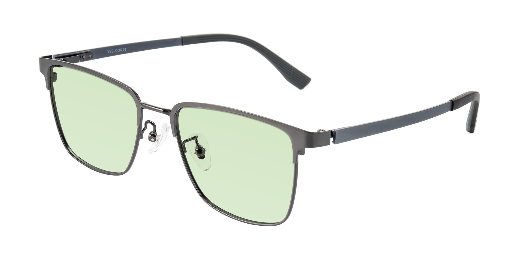 Angle of Rosita in Gunmetal with Light Green Tinted Lenses