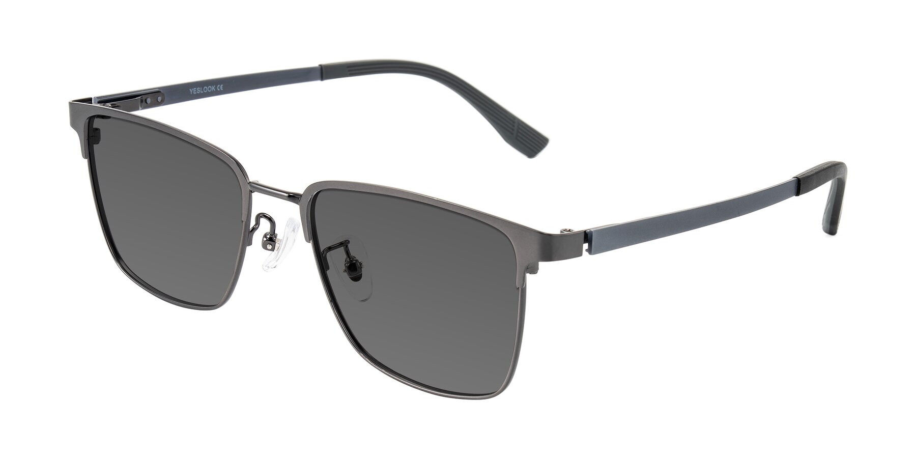 Angle of Rosita in Gunmetal with Medium Gray Tinted Lenses